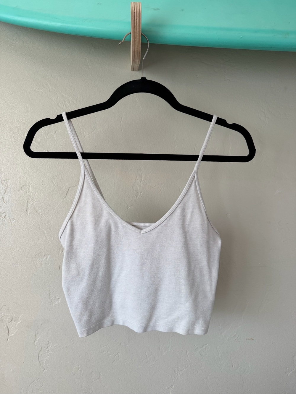 Sunday Best Off White V-Neck Cropped Camisole